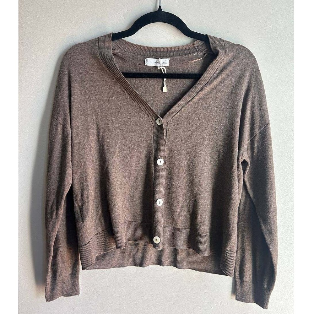 Mango MNG Cashmere Blend Cardigan Button Up Old Money S Preppy Cottagecore Cozy